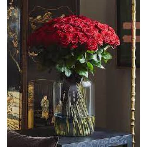 100 Red | Cylinder Vase